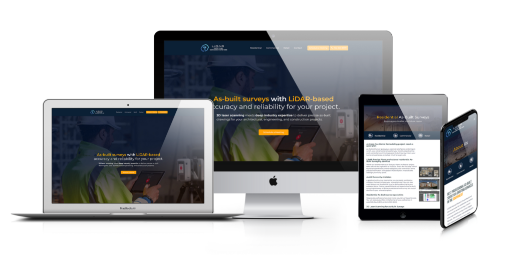 LiDAR Precise Plans Website Design and Development Mockup