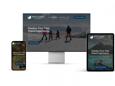 Snow and Sand Website Design